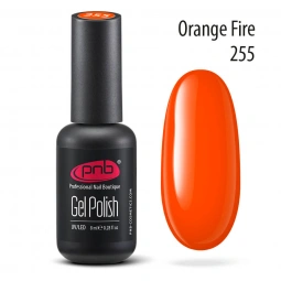 Гель-лак PNB 255  (красно-оранжевый)
