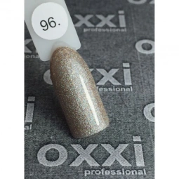 Гель лак OXXI №96 (светлый бежевый с голографическими блестками)