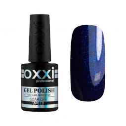 Гель лак OXXI №54 (темный фиолетовый с синими блестками)