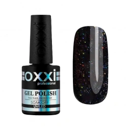 Гель лак OXXI №279 (черный с голографическими блестками)