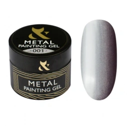 Гель фарба "Рідкий метал" F.O.X Metal painting gel №01 (срібло)