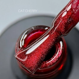 SAGA гель лак  хрустальная кошка CAT SHINE №13 cherry