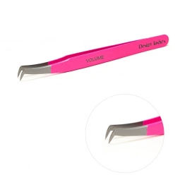Пинцет для ресниц  Desing Lashes сапожок мини (розовый)