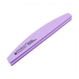 Баф для ногтей  Starlet professional 100/100 грит (шлифовщик) полукруг