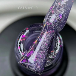 SAGA гель лак  хрустальная кошка CAT SHINE №10