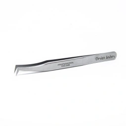 Пинцет для ресниц  Desing Lashes топорик L (сатин)
