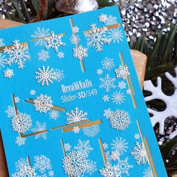 Dreamnails слайдер-дизайн 3D-349 золото (об'ємні)