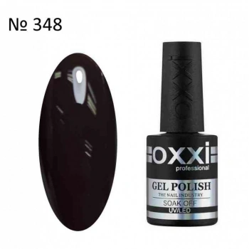 Гель лак OXXI №348 (темно-коричневый)