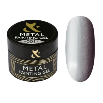 Гель фарба "Рідкий метал" F.O.X Metal painting gel №01 (срібло)